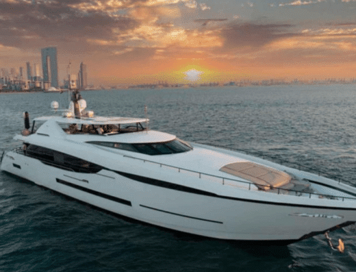 “Noble Commander 140 luxury yacht, offering refined luxury for up to 30 guests.”